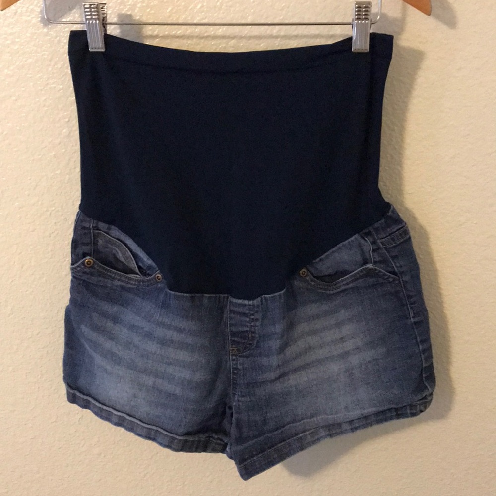 Maternity jean shorts